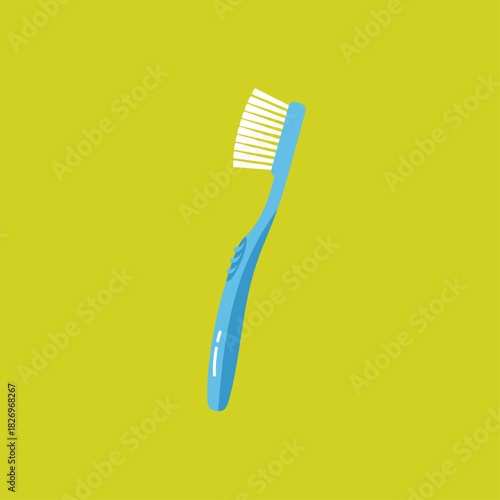 A toothbrush icon logo flat vector design