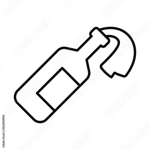 The Molotov cocktail icon, depicting a bottle with a fabric fuse, serves as a symbolic representation of various design themes and concepts.