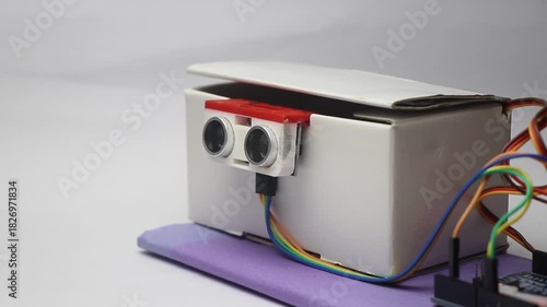 Ultrasonic sensor senses obstacle and open the lid using the micro servo that shows the working prototype of automatic trash can