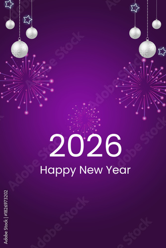 new year background with christmas balls, and sparkles.