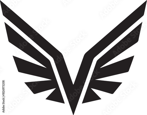 Bird Wings modern logo symbol Vector Art, Icons, and Graphics