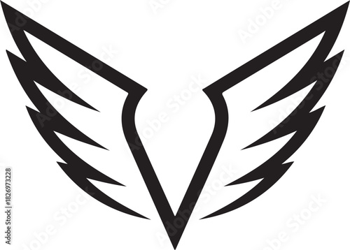 Bird Wings modern logo symbol Vector Art, Icons, and Graphics