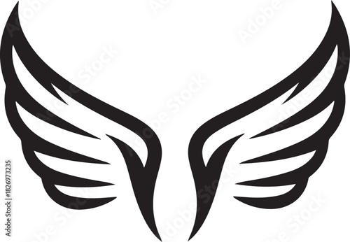 Bird Wings modern logo symbol Vector Art, Icons, and Graphics