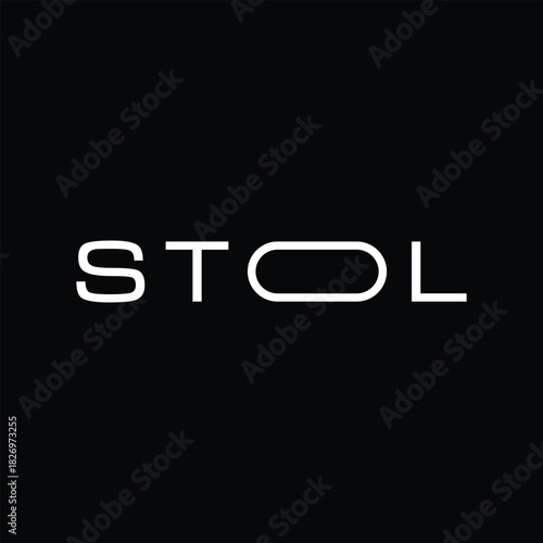 Stol logo design, wordmark stol logo graphic vector