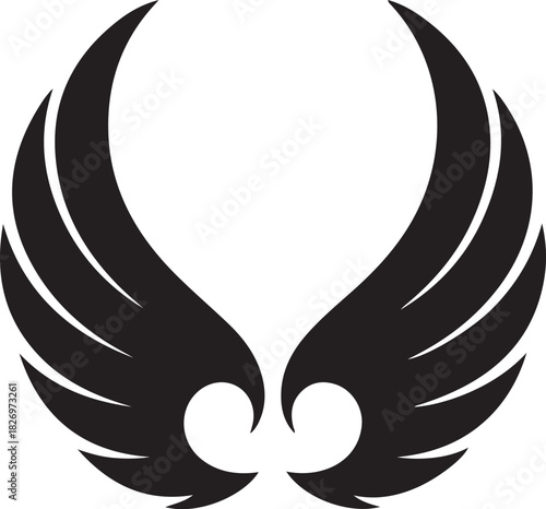 Bird Wings modern logo symbol Vector Art, Icons, and Graphics
