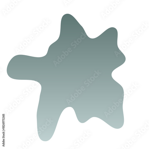 A gray and blue splatter of paint on a white background. The splatter is large and has a lot of texture
