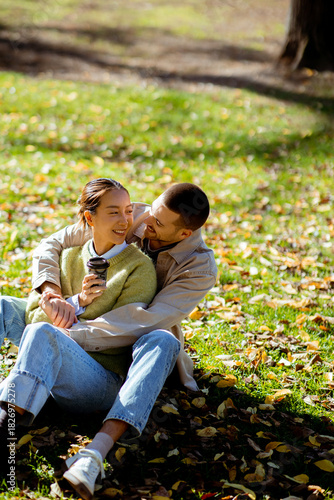 Joyful couple enjoying a su...