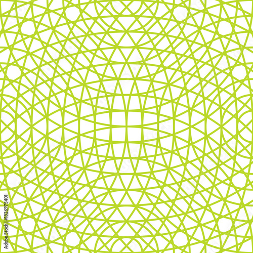 A green and white abstract design with a lot of lines