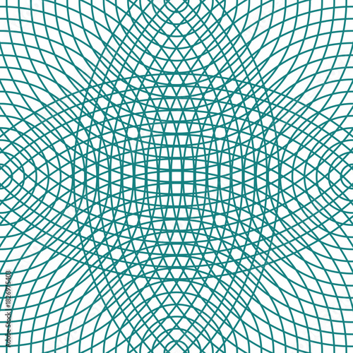 A green and white abstract design with a lot of lines