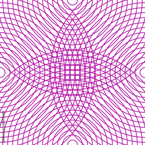 A purple and white abstract design with a lot of lines