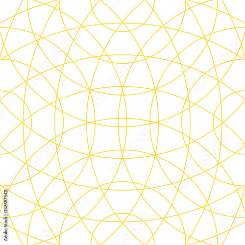 A yellow and white pattern with a lot of lines. The pattern is very intricate