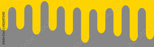 A yellow and gray line with a yellow stripe. The line is curved and has a wavy appearance