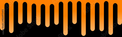 A long orange line with black spots