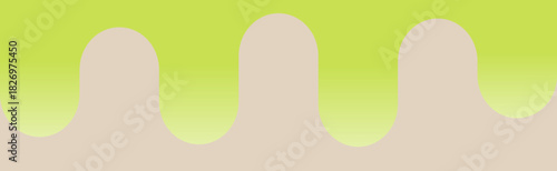 A green line with a white background. The line is curved and has a green and tan color