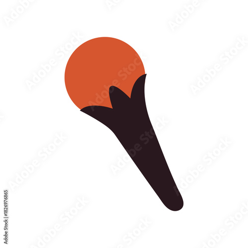 A clove food black and orange object