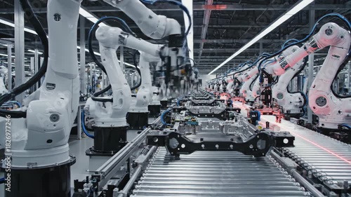 Advanced Robotic Arms in Modern Manufacturing Assembly Line