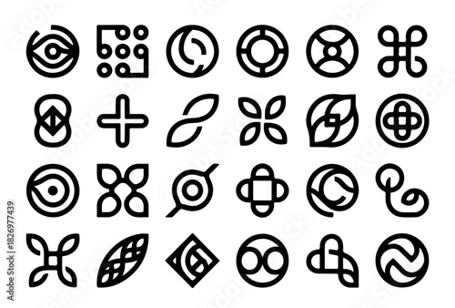 Unique Fat Line Art Icons Minimal Style
