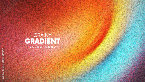 Colorful grainy gradient with pastel tones created from thousands of individual dots and blending in smooth harmony. Artistic grainy background with digital noise texture creates dynamic abstract mood