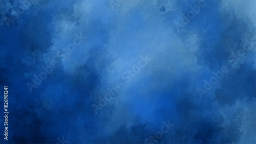 Deep Blue Abstract Watercolor Texture: Navy & Sapphire Cloud Swirl Background for Ocean, Cinematic & Dramatic Digital Design Projects