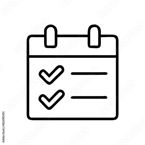 Calendar with checkboxes for organizing tasks and habit building  