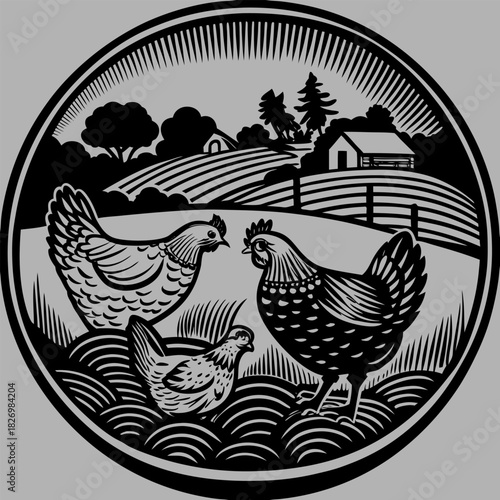  Closeup shot of a hen sitting on the grass with its chicken