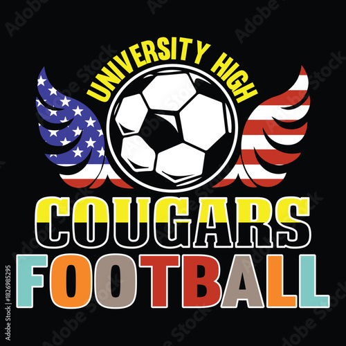 Football T Shirt Print Template, Typography Design For Shirt, Mugs, Iron, Glass, Stickers, Hoodies, Pillows, Phone Cases, etc