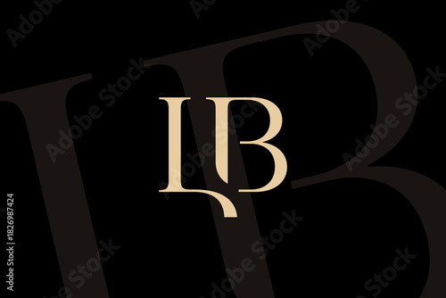 LB or BL letter logo icon design. Classic style luxury initials monogram.