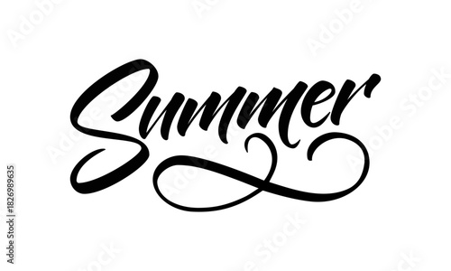 Summer Lettering Calligraphy Vector