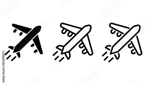 Vector illustration of a air plane icon.aircraft minimalist icon.