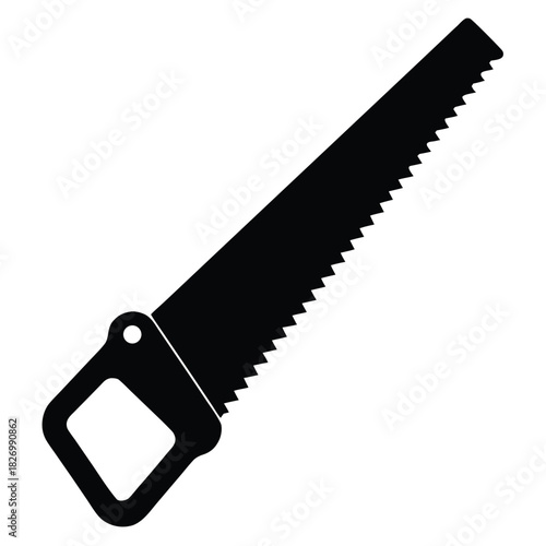 hand saw on white background