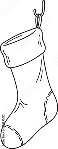 Beautiful Christmas Day Line Art Design