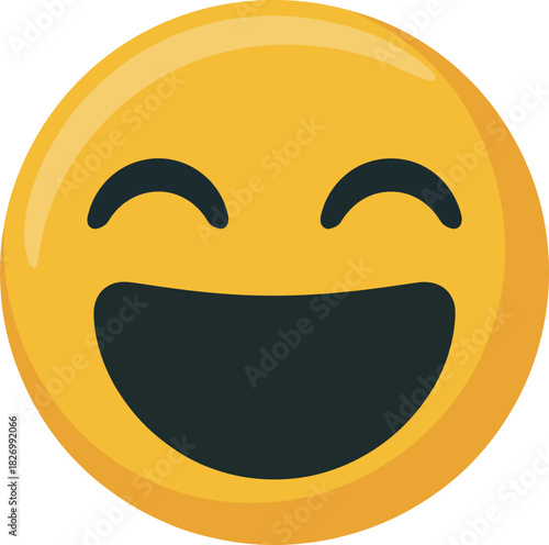 Laughing emoji with a wide open mouth