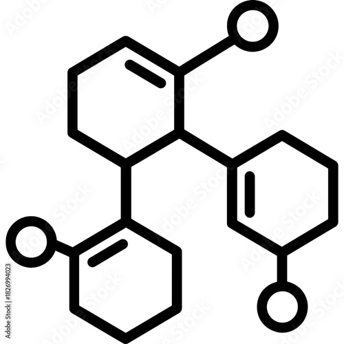 Chemical formula outline icon vector