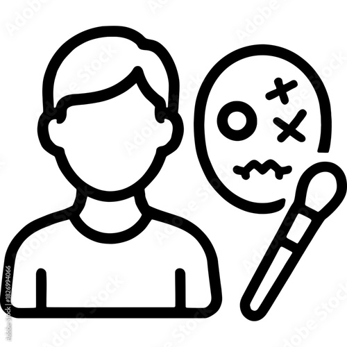 Minimalistic makeup effects artist icon