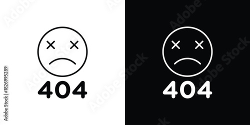 404 Error icons vector. doodle. on a white background.