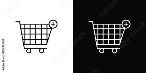 Add to cart icons vector. doodle. on a white background.
