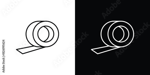 Adhesive tape icons vector. doodle. on a white background.
