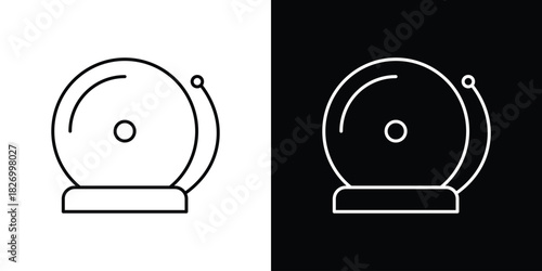 Bell school icons vector. doodle. on a white background.