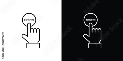 benefits icons vector. doodle. on a white background.