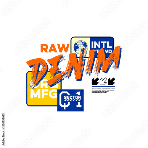 raw denim simple vintage fash...