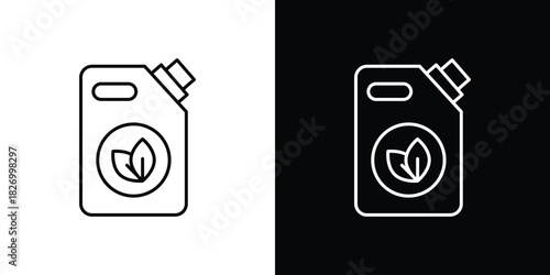Biofuel canister icons vector. doodle. on a white background.
