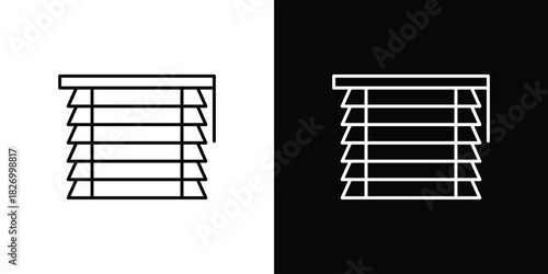 Blinds icons vector. doodle. on a white background.