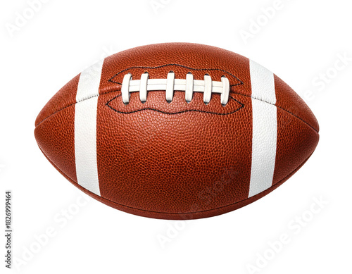 Football object close-up on a black background