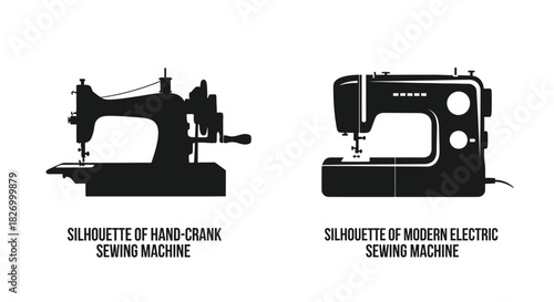 Vintage and modern sewing machine silhouettes a comparison of styles
