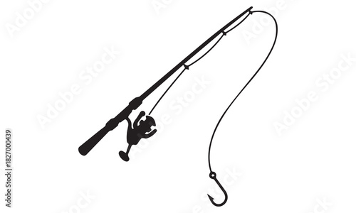 Fishing & Diving Silhouette Vector Bundle: Fisherman, Fish Hooks, Scuba Divers, and Nature Scenes Graphics