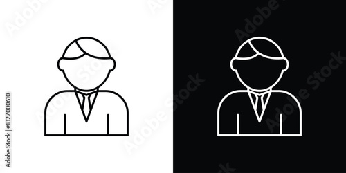 Businessman icons vector. doodle. on a white background.