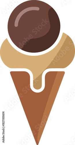 Vector illustration of a ice cream isolated on transparent background