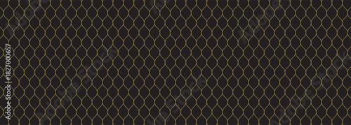 Luxury Gold Line Abstract Pattern on Black Background. eps10