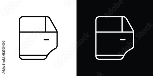 car door icons vector. doodle. on a white background.
