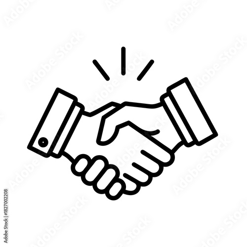 handshake symbol vector illustration on a white background